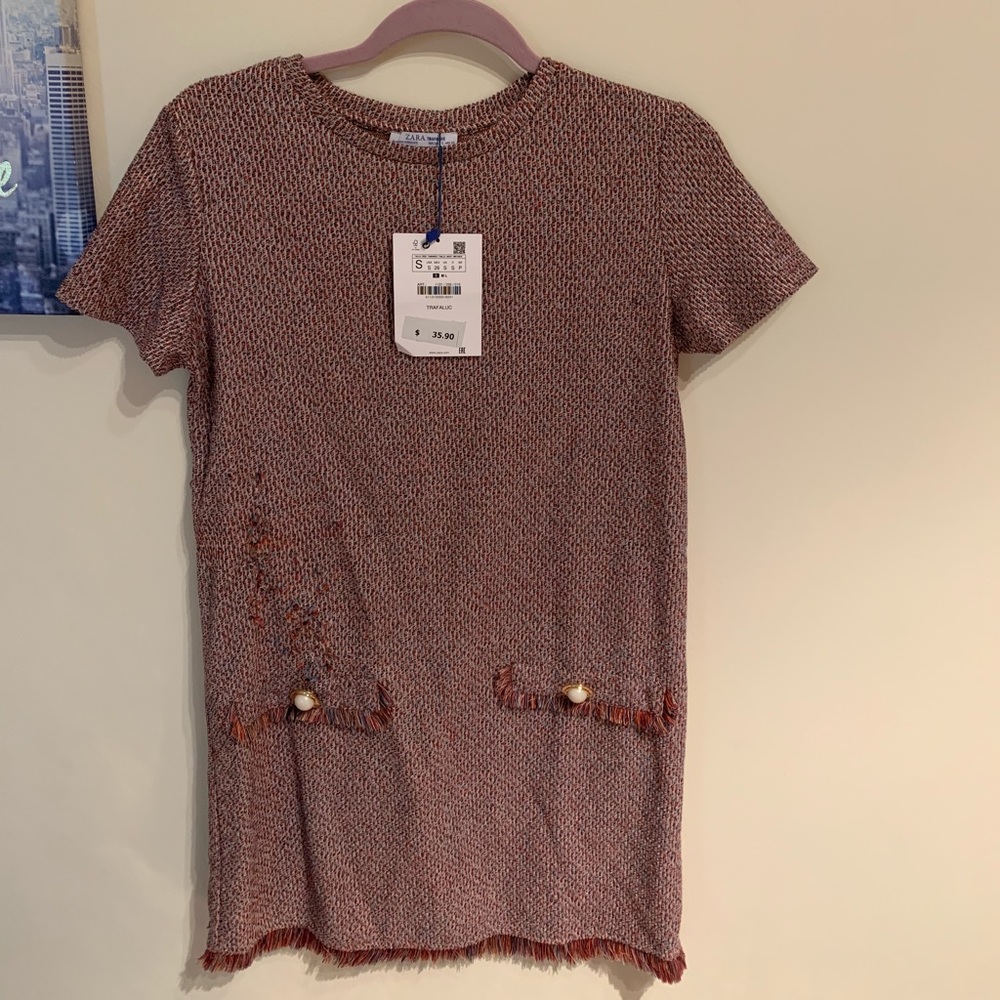 Zara knitted patterned dress